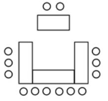 image of U-shaped conference room layout