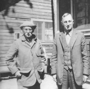black and white photo of Birge & Judat at Trout Lake Station, 1930